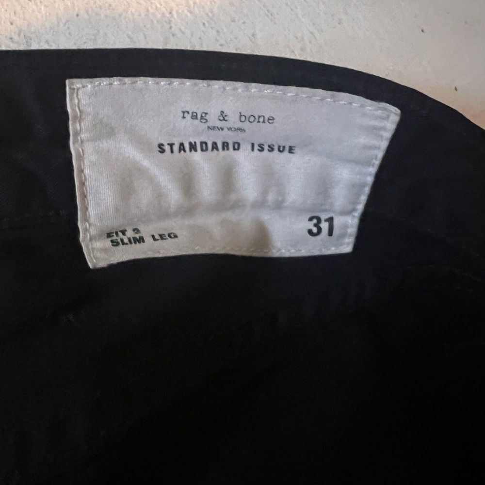 rag & bone Black button fly pants size 31